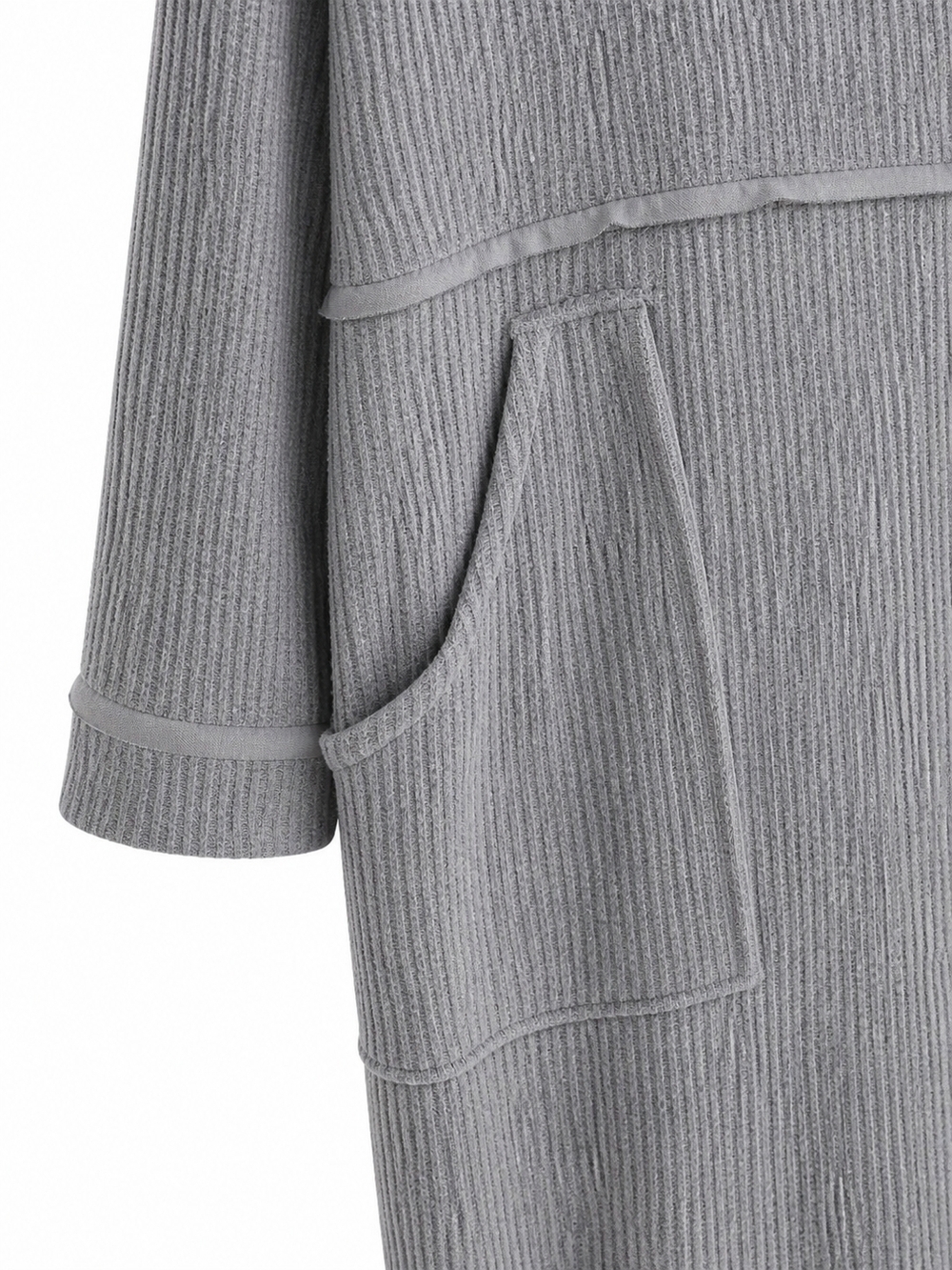 Free People Intimately Kickback Thermal Romper Medium Gray Waffle Knit Jumpsuit - Picture 4 of 10